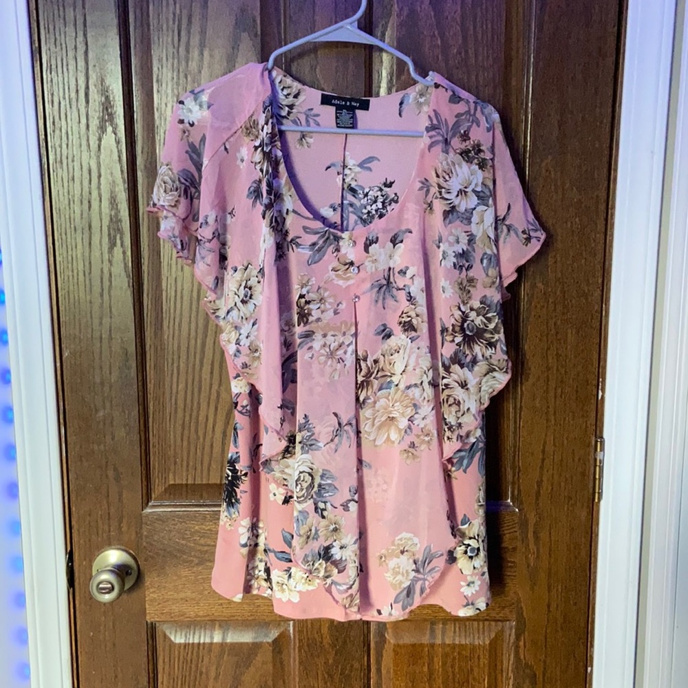 Adele & May pink double layer blouse